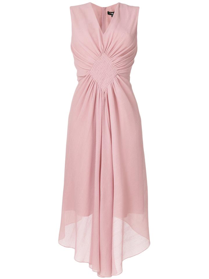 Paule Ka Gathered Front Dress - Pink & Purple