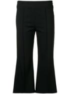 Emilio Pucci Black Cropped Light Wool Trumpet Trousers