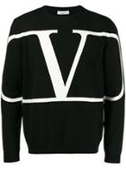 Valentino Go Logo Knit Jumper - Black