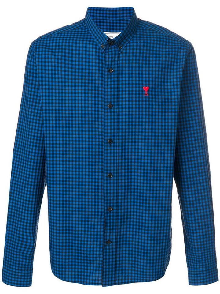 Ami Paris Ami De Coeur Button-down Shirt - Black