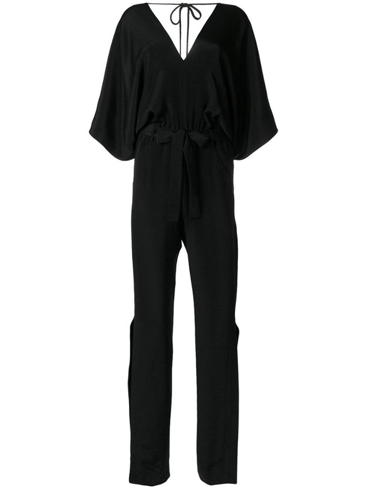 Roland Mouret Plunge Neck Jumpsuit - Black