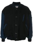 Issey Miyake Pre-owned 1980's Contrasting Sleeves Bomber - Blue