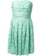 Moschino Cheap & Chic Lace Strapless Dress, Women's, Size: 42, Green, Cotton/polyamide