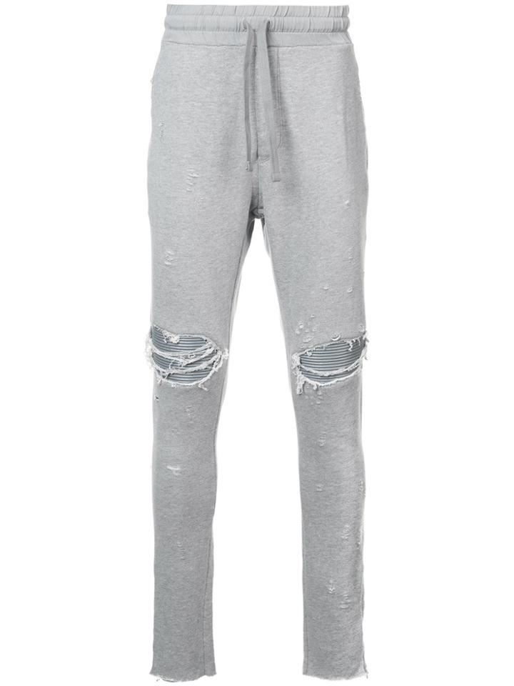 Amiri Distressed Tracksuit Trousers - Grey