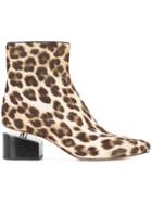 Alexander Wang Jude Leopard Bootie Boots - Brown