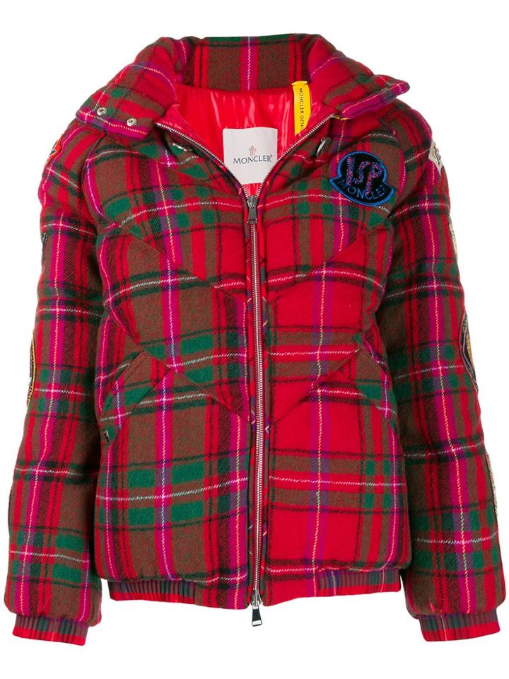 Moncler 1952 Plaid Padded Jacket - Red