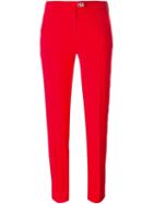 Versus Slim Fit Trousers, Women's, Size: 38, Red, Acetate/silk/cotton