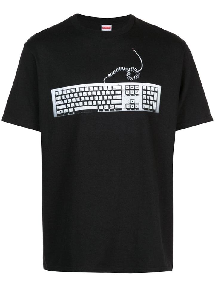 Supreme Keyboard Print T-shirt - Black