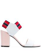 Pollini White And Pink Sandals