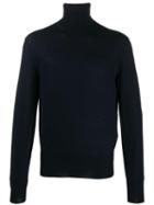 Tom Ford Roll Neck Fine Knit Jumper - Blue