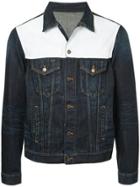 Ports V Colour Block Panel Denim Jacket - Blue