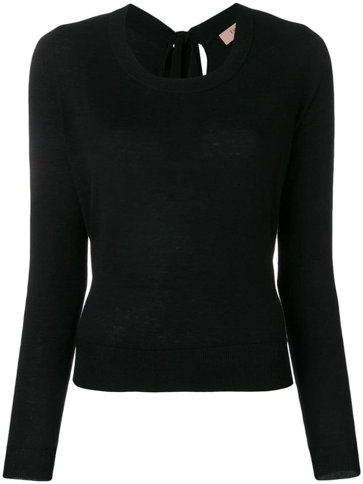 Twin-set Boxy Cropped Knitted Top - Black