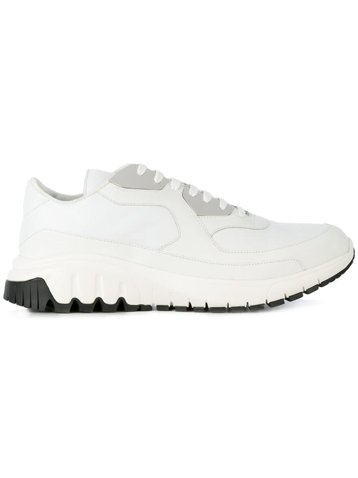 Neil Barrett Lace-up Wedge Sneakers - White