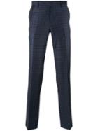 Paul Smith Checked Tailored Trousers, Men's, Size: 36, Blue, Wool