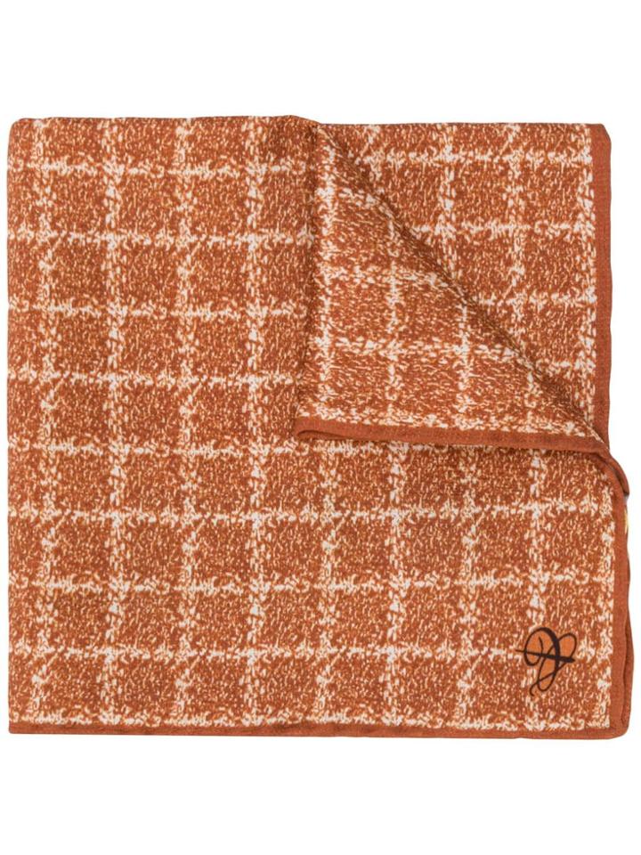 Canali Silk Pocket Square - Brown