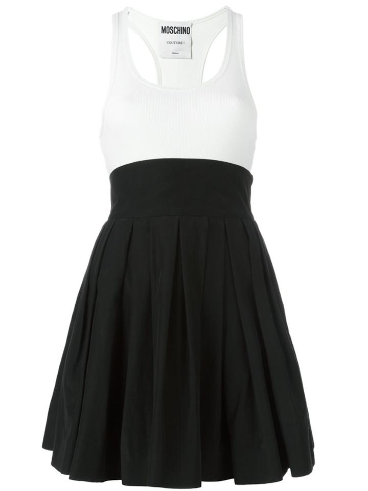 Moschino Pleated Skirt Tank Dress - Black
