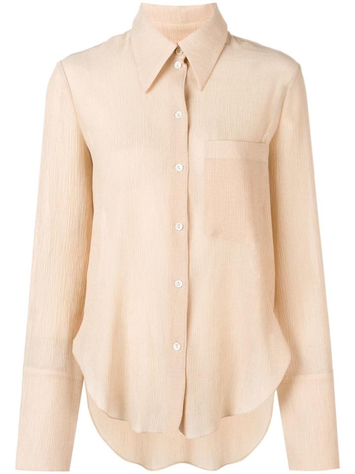 Nanushka Sheer Design Shirt - Neutrals