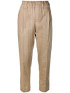 Brunello Cucinelli High Waisted Tailored Trousers - Neutrals