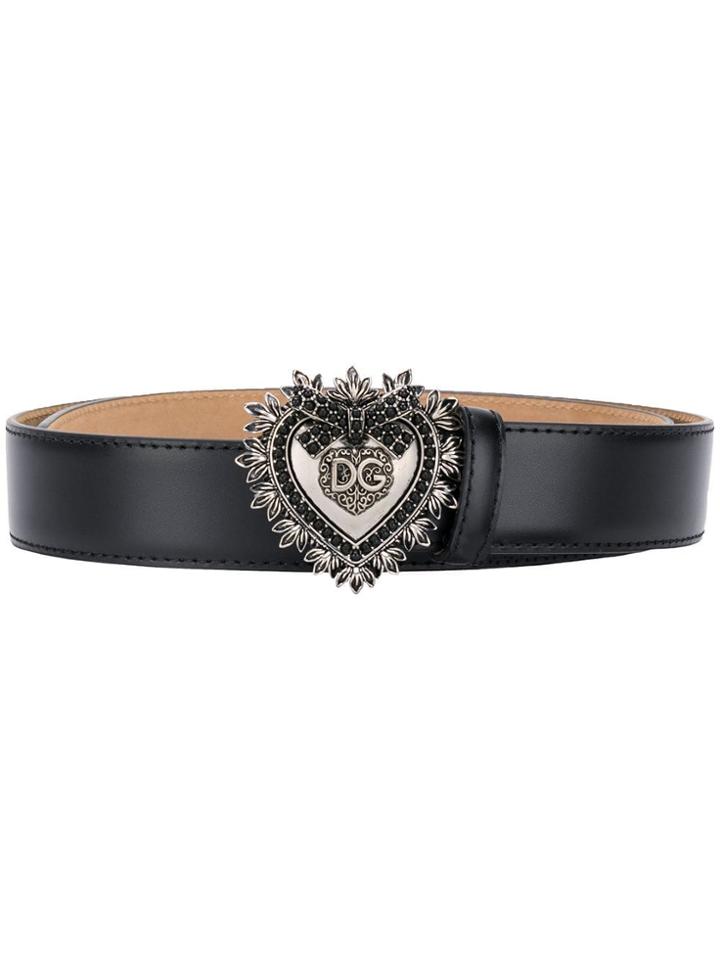 Dolce & Gabbana Sacred Heart Belt - Black