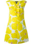 Boutique Moschino Floral Print Dress, Women's, Size: 46, Yellow/orange, Polyester