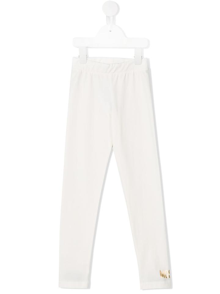 Moschino Kids Logo Print Leggings, Girl's, Size: 10 Yrs, White