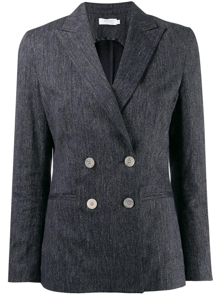 Barba Double Breasted Blazer - Blue