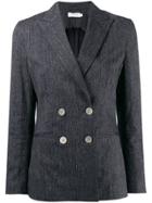 Barba Double Breasted Blazer - Blue