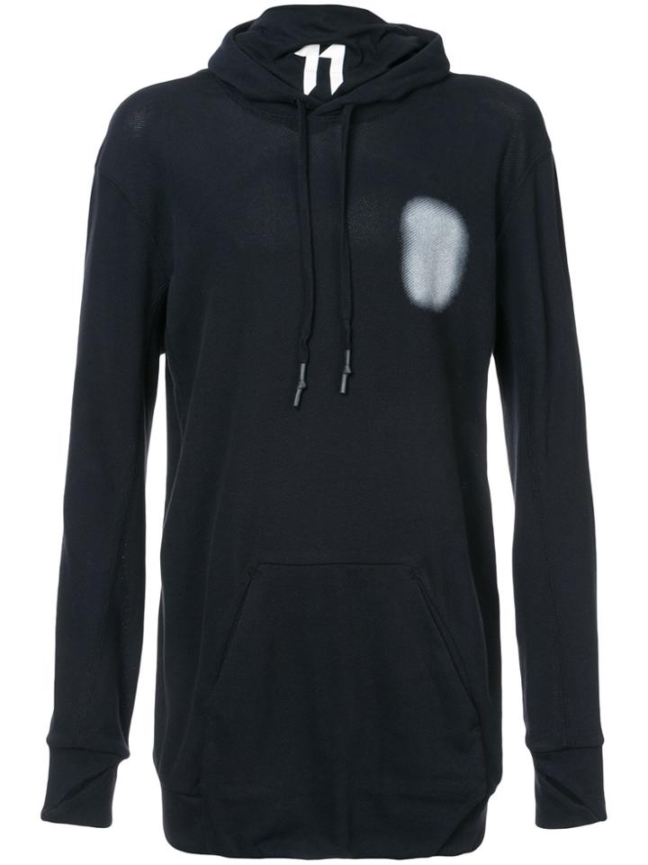 11 By Boris Bidjan Saberi Drawstring Logoed Hoodie - Black
