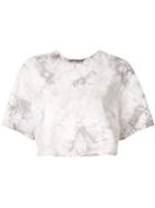 Le Ciel Bleu Tie-dye Cropped T-shirt - White