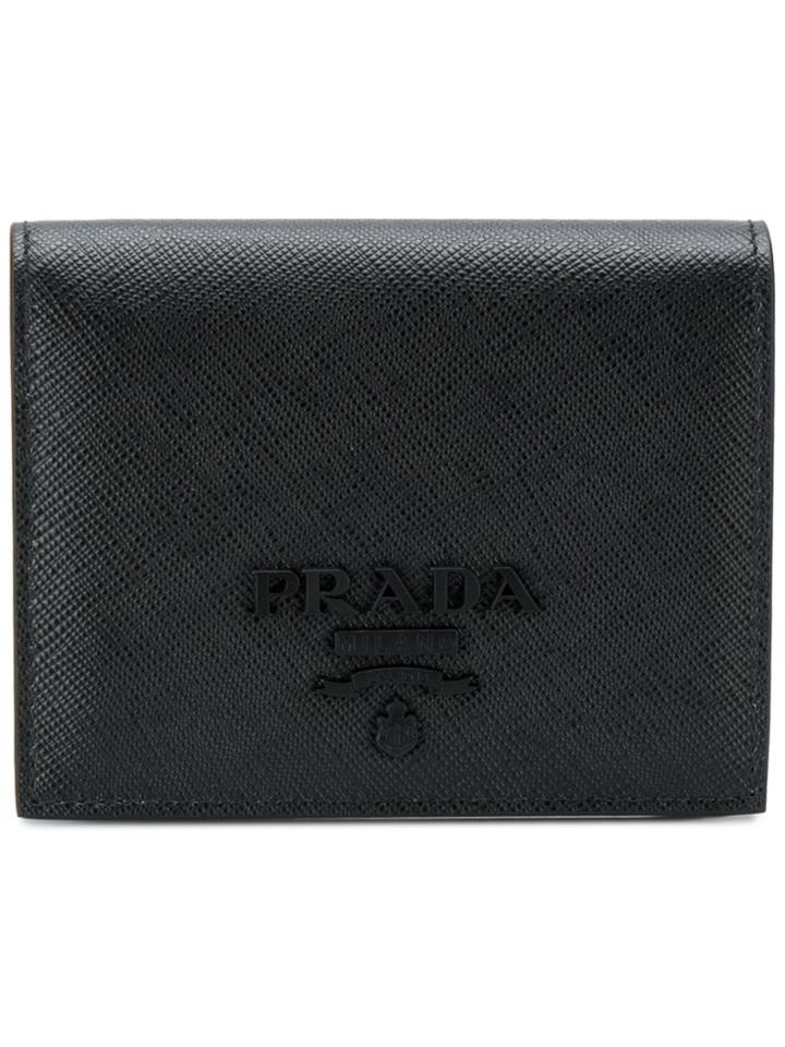 Prada Mono Logo Billfold Wallet - Black