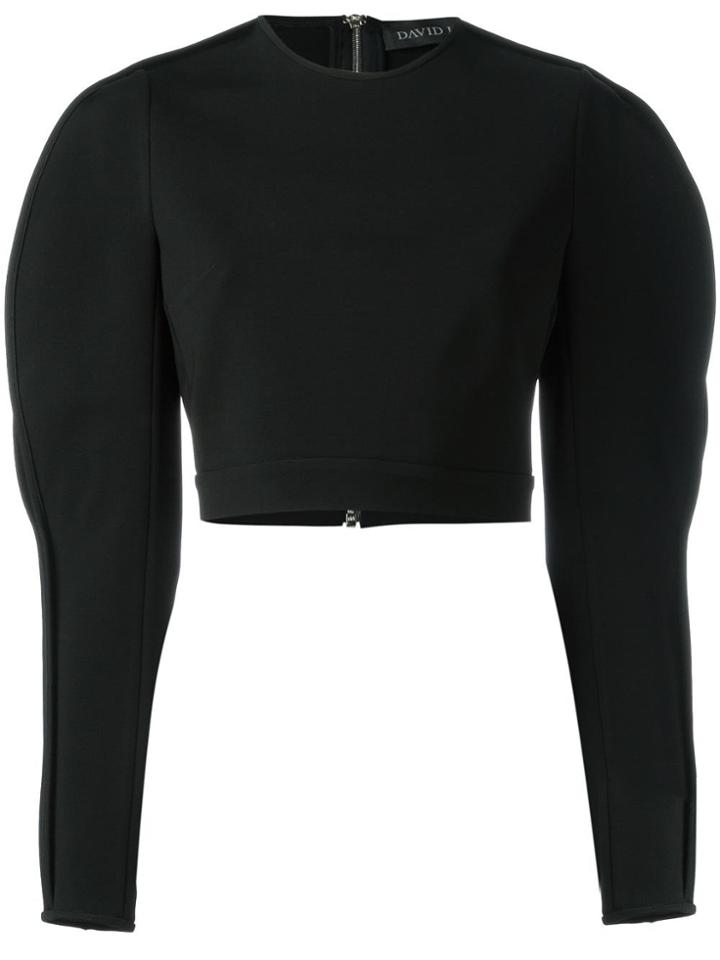 David Koma Slit Sleeves Blouse - Black