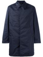 Jil Sander Single Breasted Coat, Men's, Size: 52, Blue, Cotton/polyester