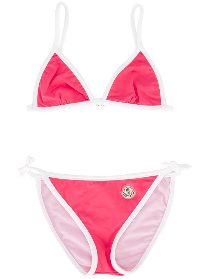 Moncler Kids - Three Piece Bikini Set - Kids - Polyamide/spandex/elastane/polyamide-8 - 4 Yrs, Toddler Girl's, Pink/purple