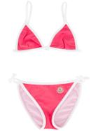 Moncler Kids - Three Piece Bikini Set - Kids - Polyamide/spandex/elastane/polyamide-8 - 4 Yrs, Toddler Girl's, Pink/purple