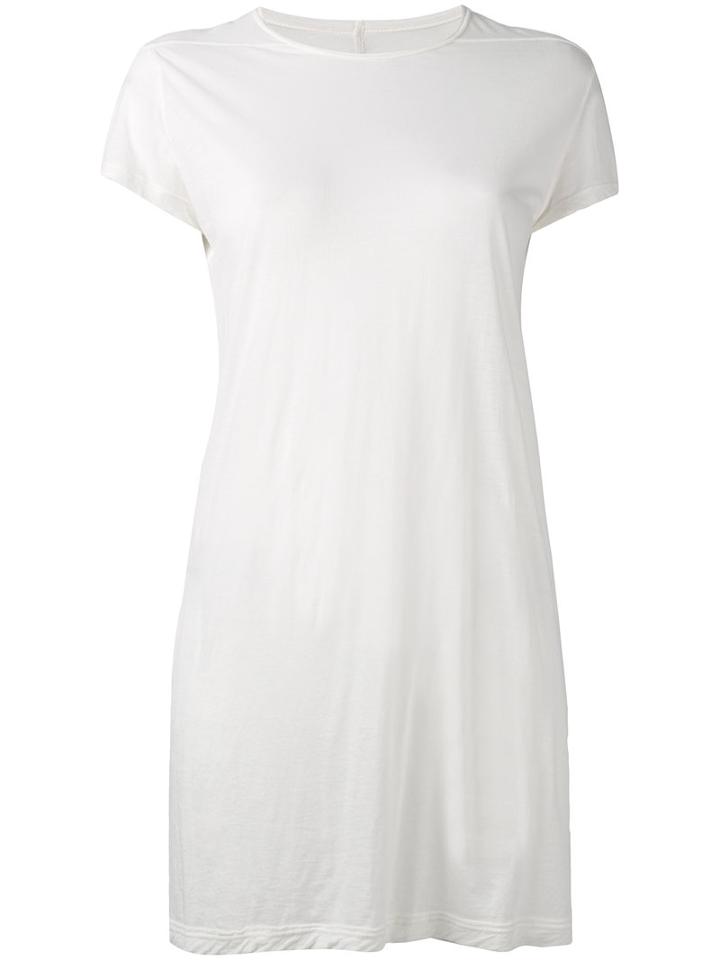 Rick Owens Drkshdw T-shirt Dress, Women's, Size: Medium, White, Cotton