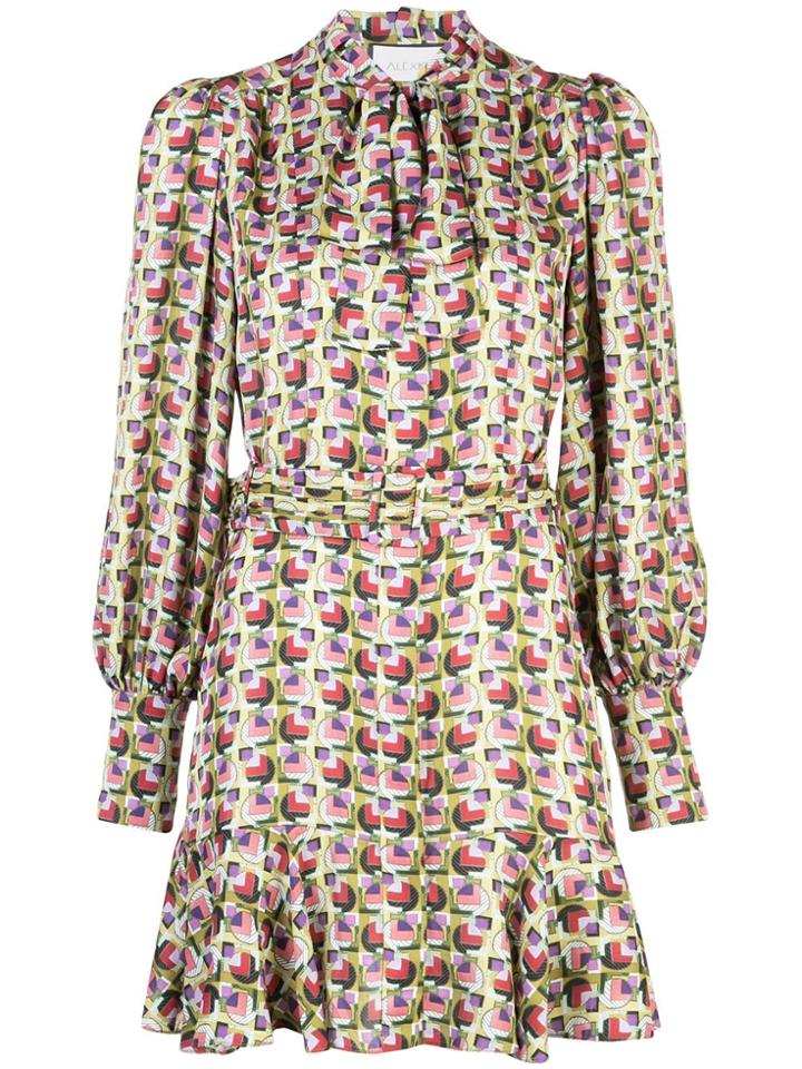Alexis Mirene Geometric-print Dress - Green