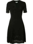 Kenzo Fit And Flare Lace Hole Dress - Black
