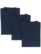 Prada Triple Pack V-neck T-shirts - Blue