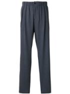 Giorgio Armani Striped Drop-crotch Trousers, Men's, Size: 50, Blue, Cotton/virgin Wool/spandex/elastane