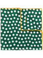 Kiton Polka Dot Handkerchief - Green