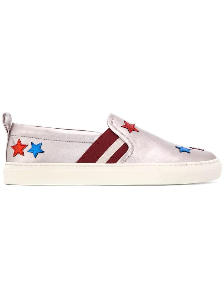 Bally Star Patch Slip-on Sneakers - Silver