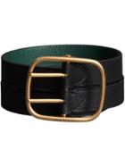 Burberry Double-strap Leather Belt - Black