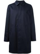 A.p.c. 'mac Ville' Overcoat, Men's, Size: Xxl, Blue, Cotton/viscose