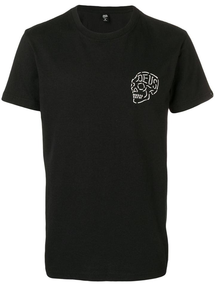 Deus Ex Machina Printed Skull T-shirt - Black