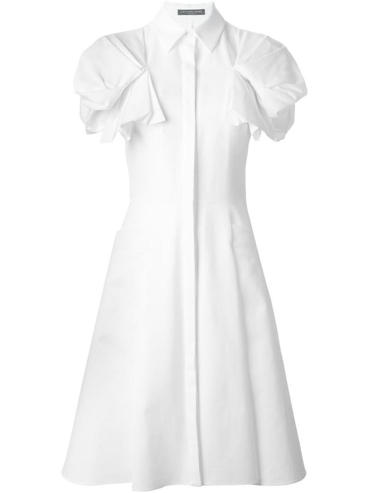 Alexander Mcqueen Bow Sleeve Shirt Dress