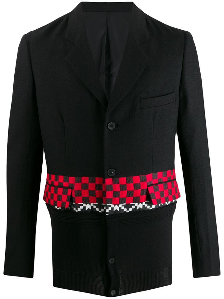 Haider Ackermann Checked Stripe Blazer - Black