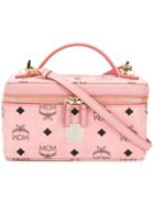 Mcm Logo Print Makeup Case - Pink