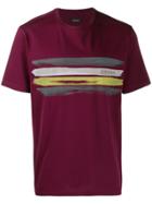 Z Zegna Striped Detail T-shirt - Purple