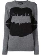 Markus Lupfer 'kiss' Print Pullover, Women's, Size: Xs, Grey, Wool/metallic Fibre