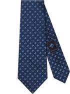 Gucci Shamrock Detail Tie - Blue